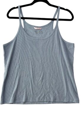 Victoria’s Secret XXL Blue Ribbed Tank Top Y2K Soft Lounge Cami